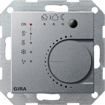 Gira 210026 KNX thermostaat met 4-voudig systeem 55 aluminium