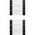 Gira 2136005 Wippenset 6-voudig (3+3) met tekstkader systeem 55 zwart mat
